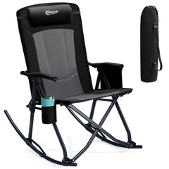 Portal oversized rocking chair front view showing sturdy frame and roomy seat for comfort