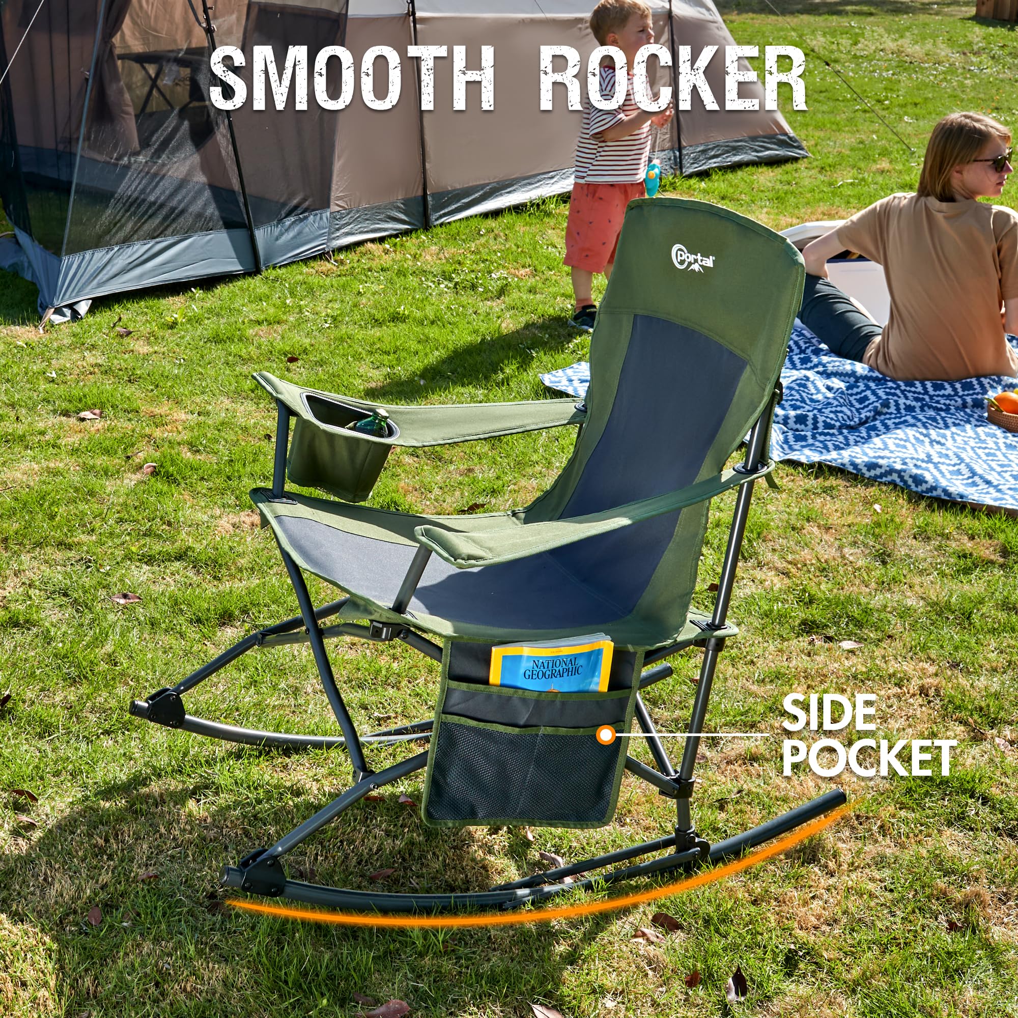 Portal folded bundle in carry bag illustrating compact transport and easy storage benefit