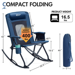 Portal folded chair in carry bag for easy transport and compact storage benefit