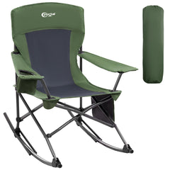 Portal green rocking chair front view showing sturdy frame and comfortable seat