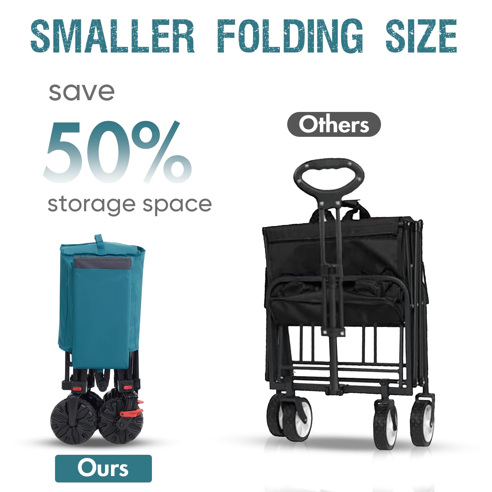 Portal next to backpack for scale showing compact storage advantage