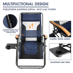 Portal side profile fully reclined demonstrating zero gravity angle for relaxation