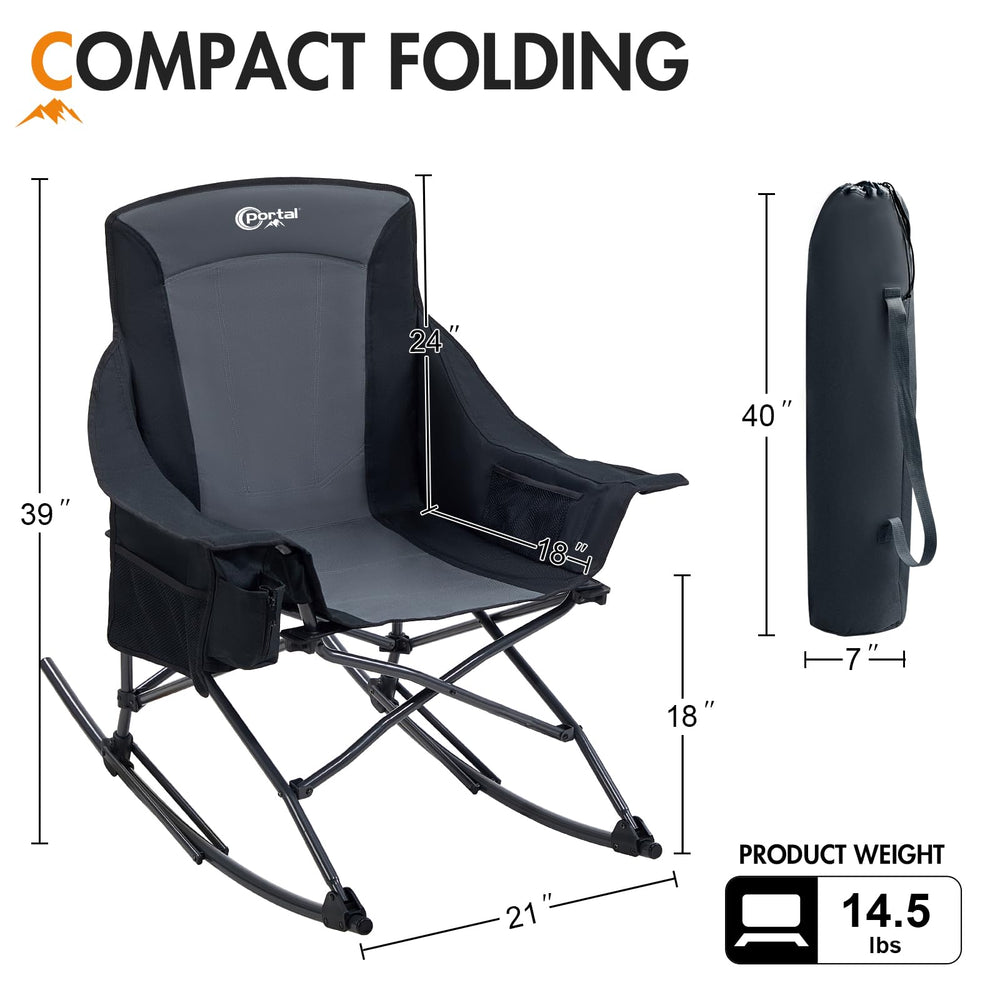 Portal next to person showing scale and easy shoulder carry benefit