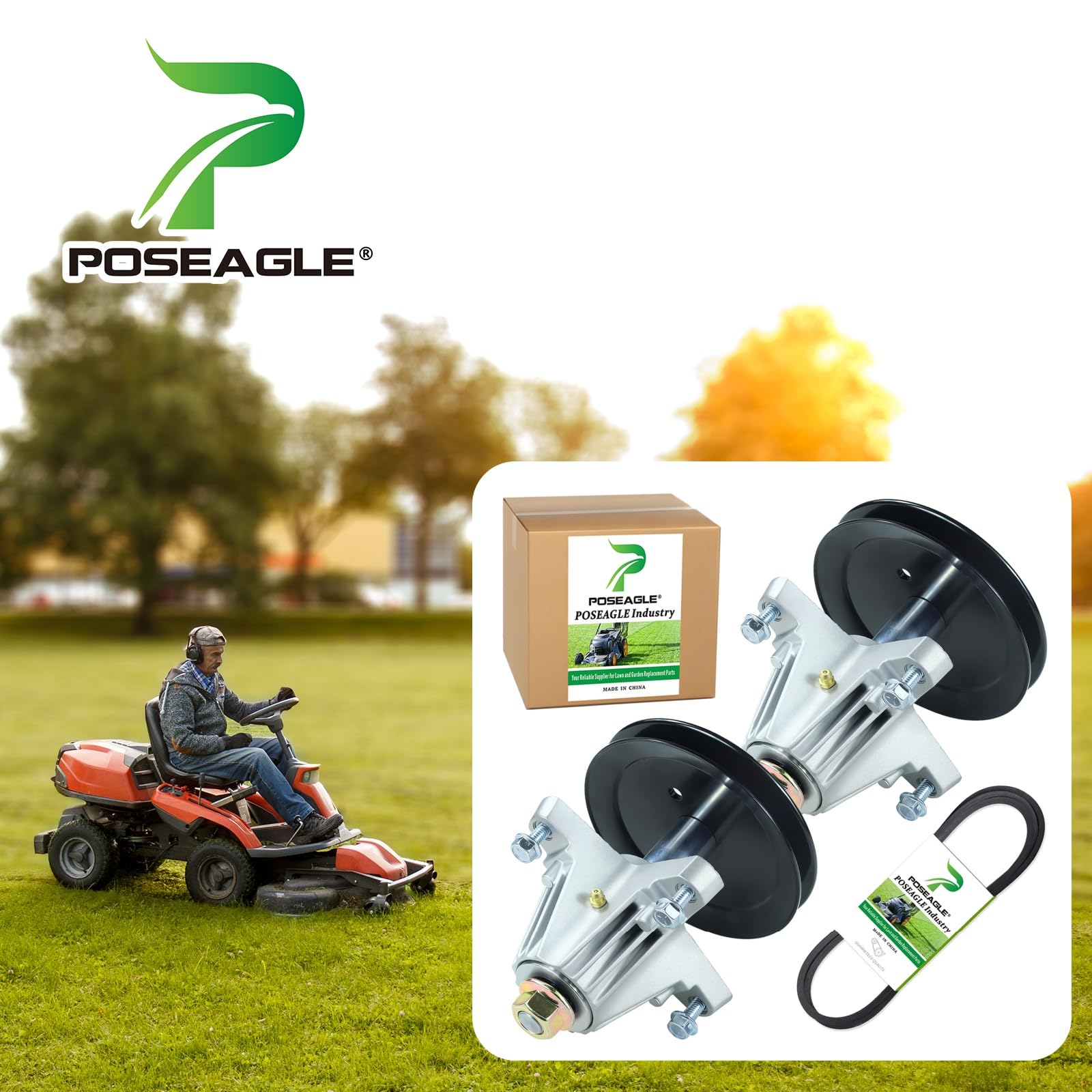 POSEAGLE 97-inch belt closeup showing correct size and reliable traction