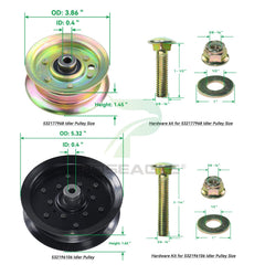 POSEAGLE full-length 101-inch belt for reliable 42-inch deck drive