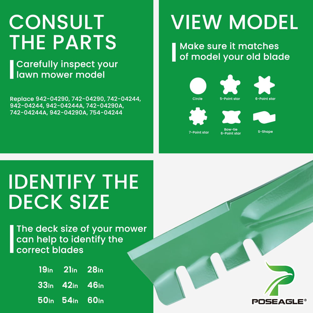 POSEAGLE angled view highlighting gator lift design for improved airflow and mulching
