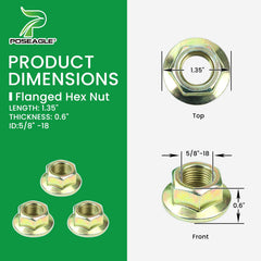 POSEAGLE set of three 5/8-18 blade nuts displayed with blades for quick installation