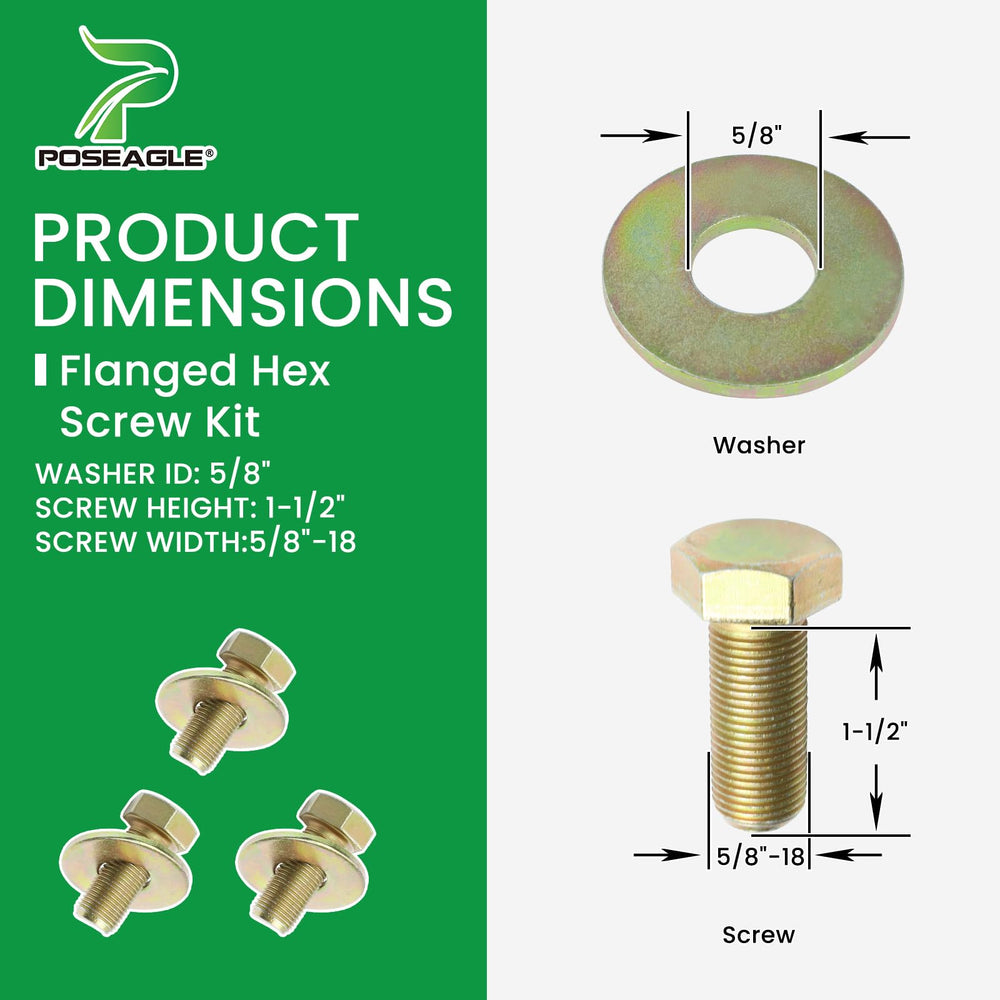 POSEAGLE included blade bolts and washers for quick installation