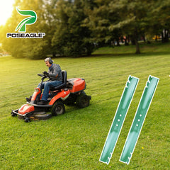 POSEAGLE close-up of sharpened cutting edge for cleaner grass cuts benefit