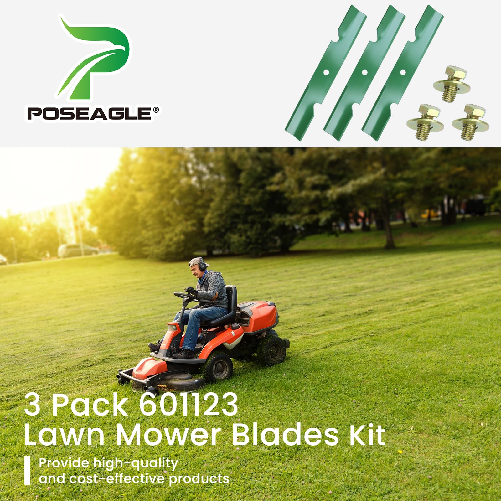 POSEAGLE close-up of pre-sharpened blade edge delivering a clean cut benefit