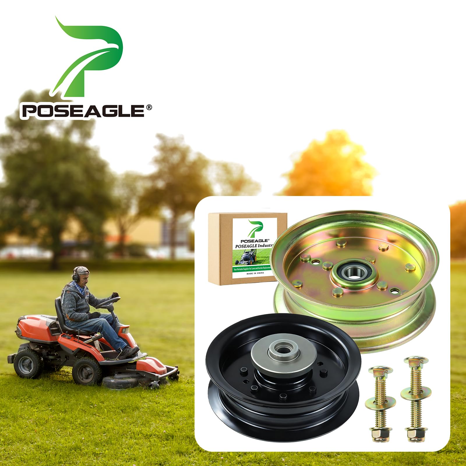 POSEAGLE close-up of pulley groove detail for reliable belt tracking and reduced wear