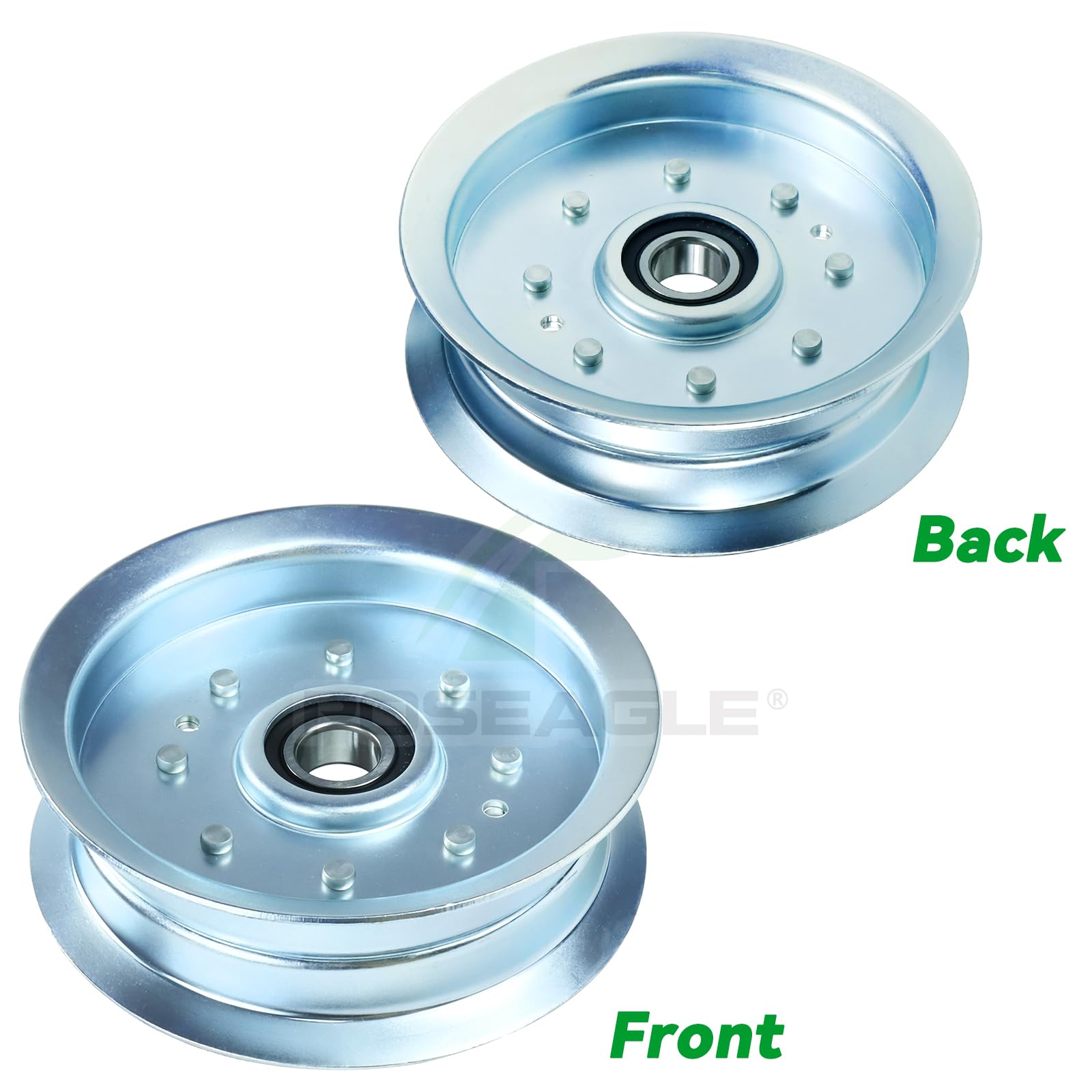 POSEAGLE pulley dimensions overlay proving correct OEM-equivalent fit