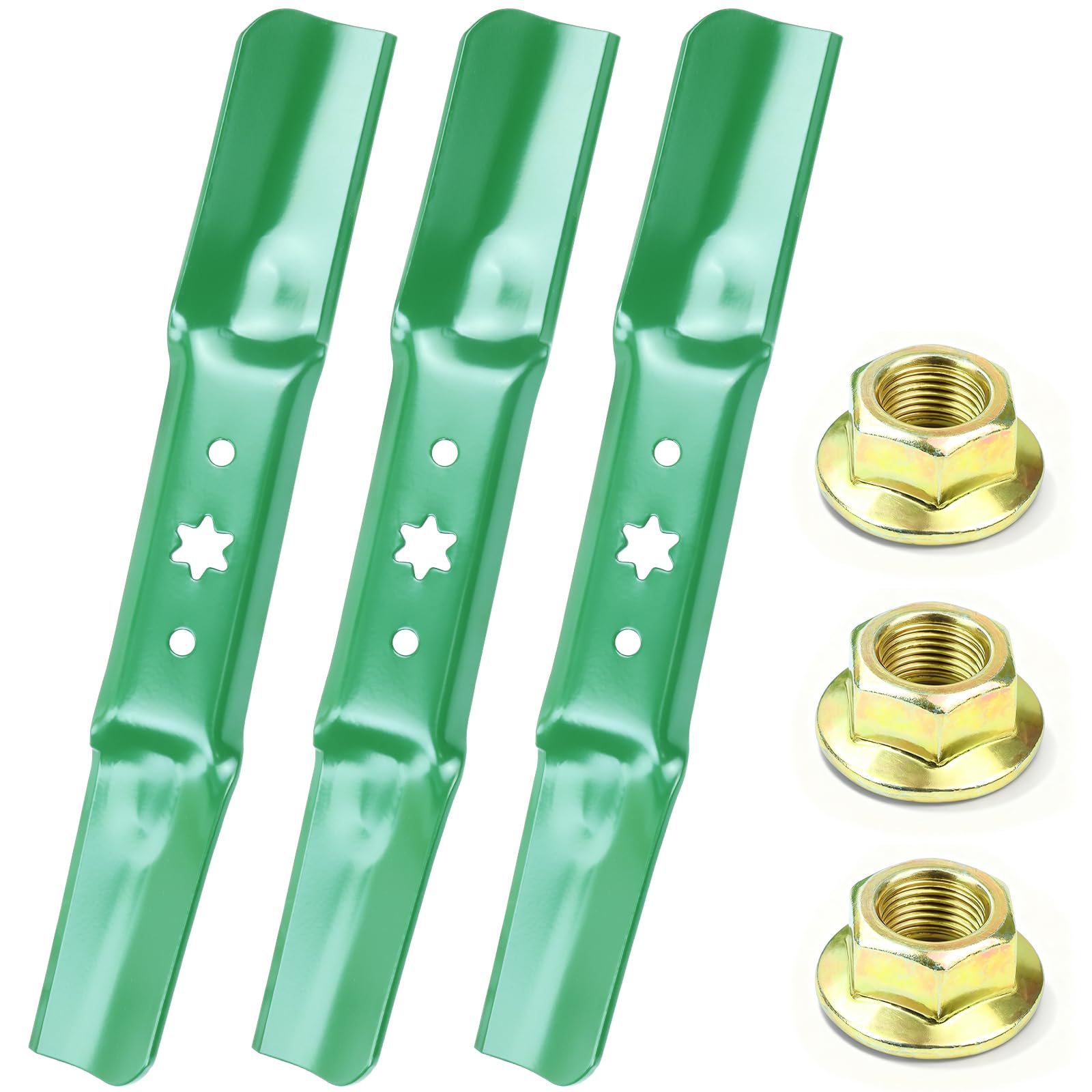 POSEAGLE front packaging showing three 50-inch blades and nuts for easy replacement