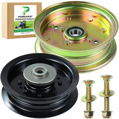 POSEAGLE front view of both replacement pulleys showing complete kit and benefit of correct fit