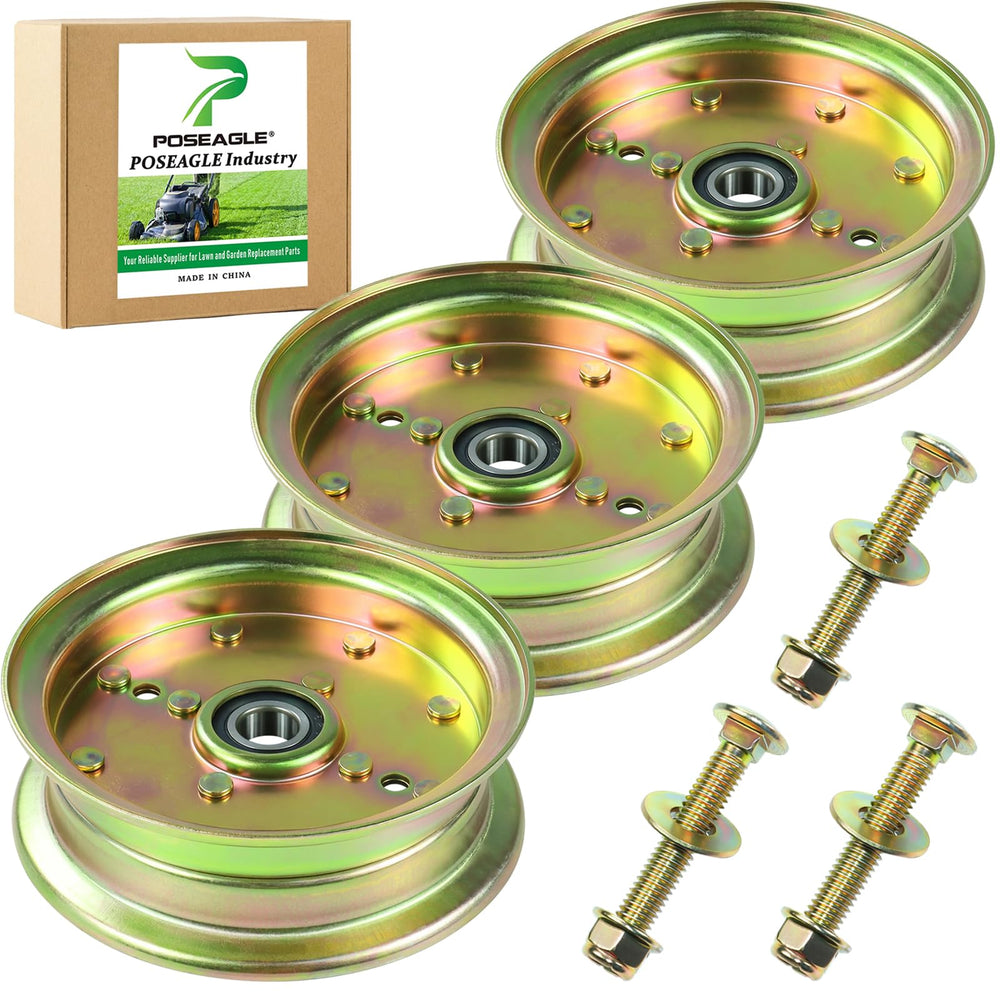 POSEAGLE front view of 3-pack idler pulleys showing fit and compatibility