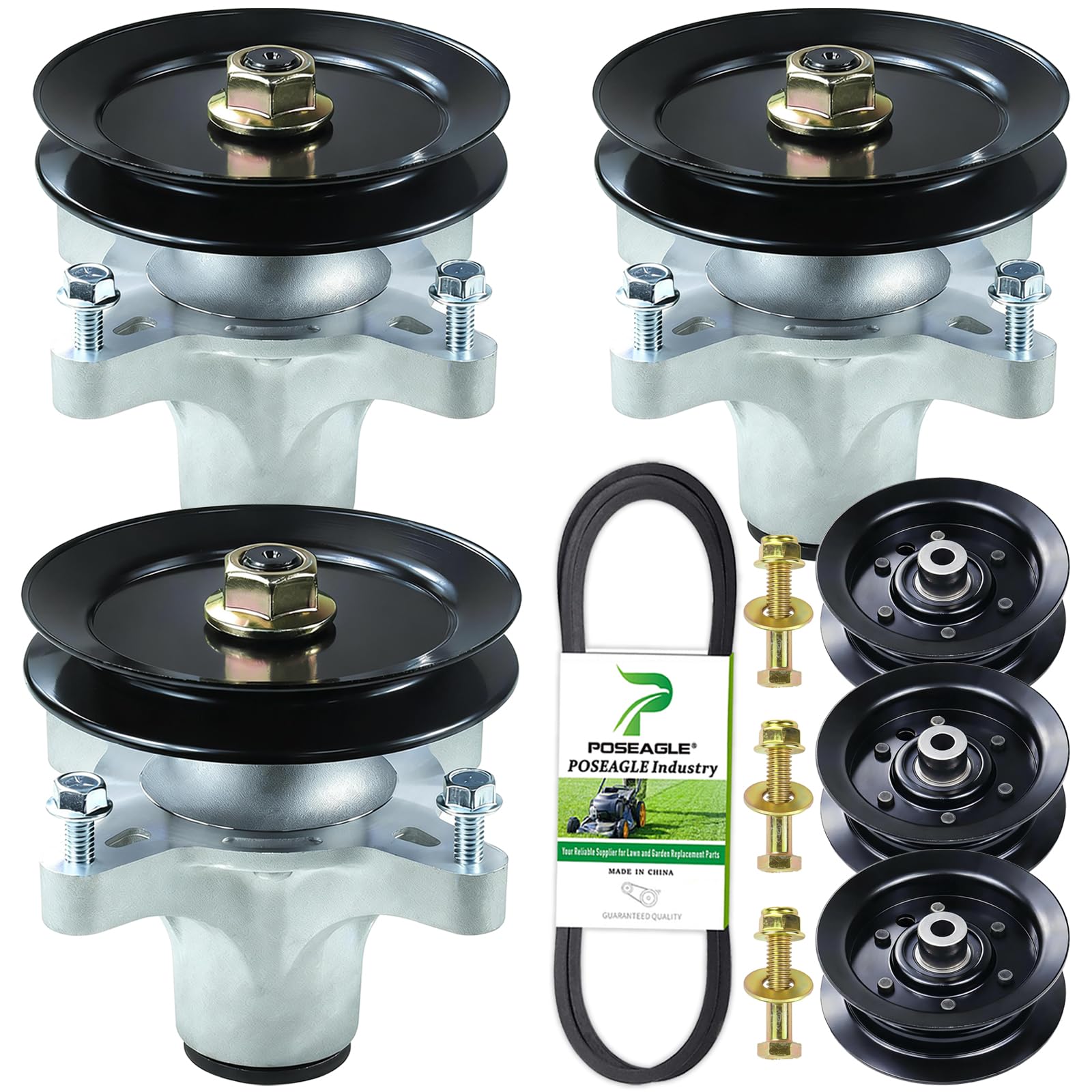 POSEAGLE front view spindle assembly showing solid fit and alignment benefit