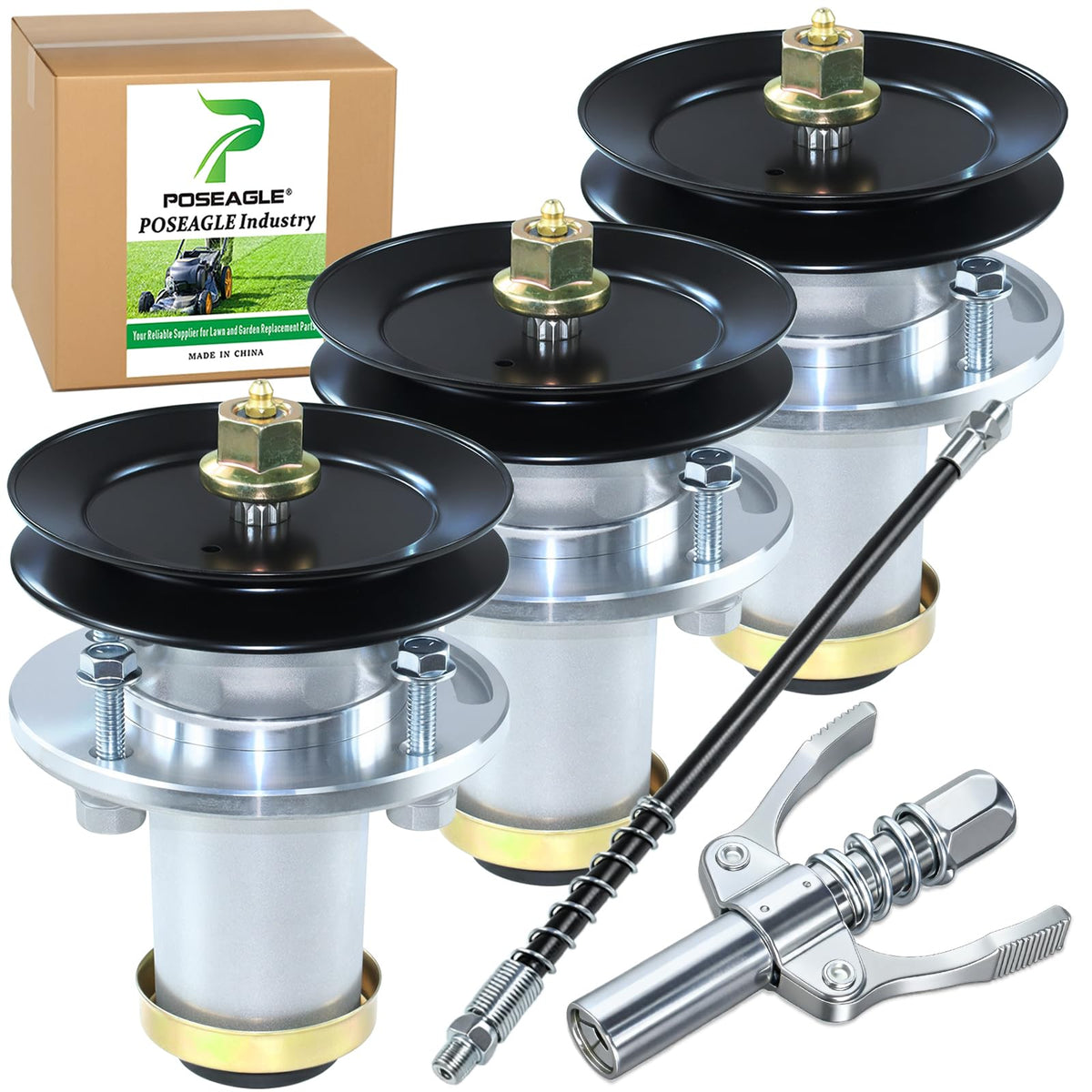 POSEAGLE front view spindle assembly showing solid construction and reliable fit