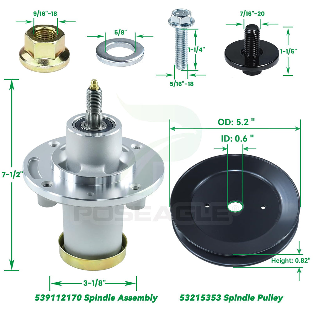 POSEAGLE grease coupler and hose detail enabling easy bearing lubrication