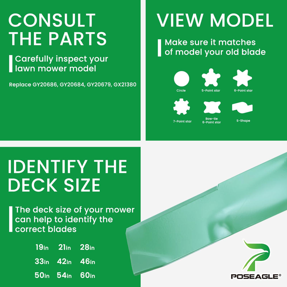 POSEAGLE blade next to ruler for size verification and confident fitment