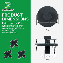 POSEAGLE included nuts and washers arranged to show easy installation