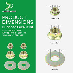 POSEAGLE hardware kit with nuts and washers for easy installation benefit