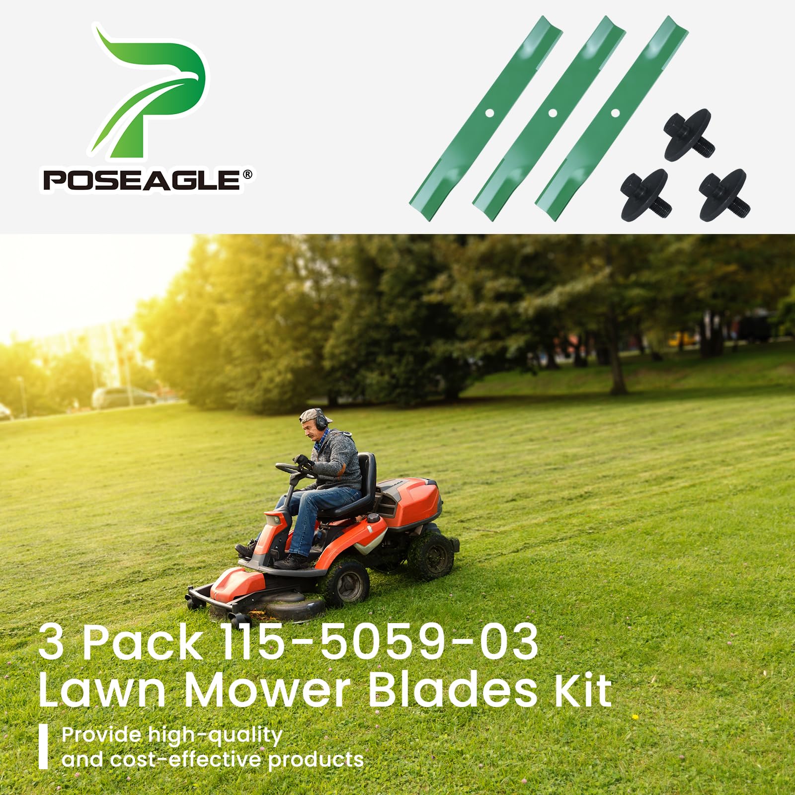 POSEAGLE blade label and stamped specs confirming OEM compatibility