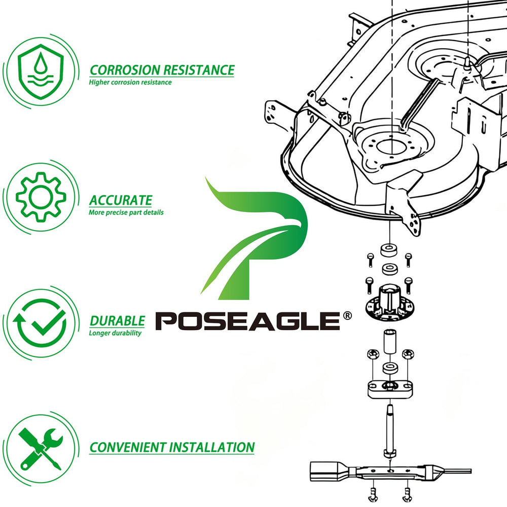 POSEAGLE repair scene with mower and tools demonstrating DIY replacement
