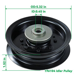 POSEAGLE pulley installed on mower deck demonstrating smoother operation and less vibration
