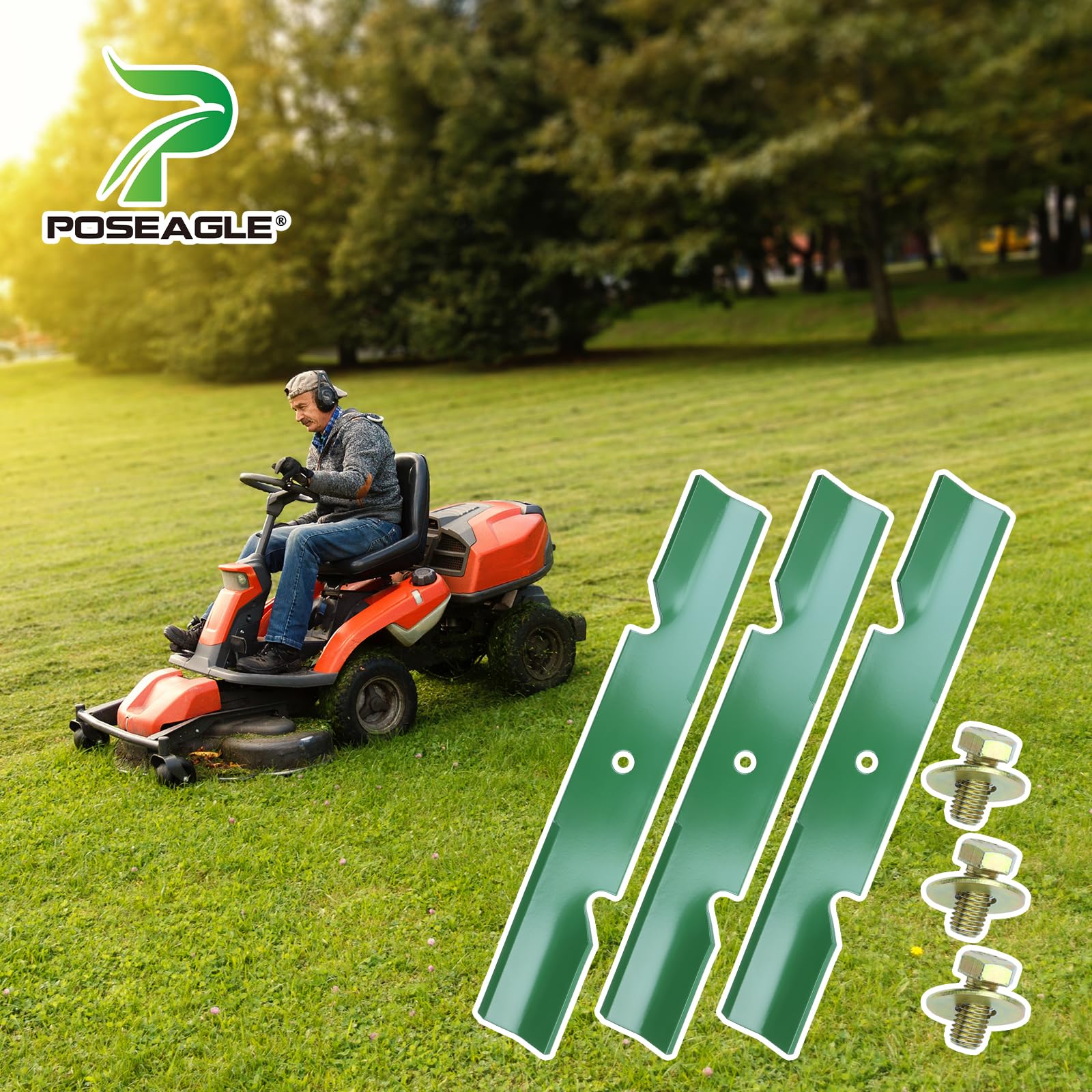 POSEAGLE powder-coated finish close-up resisting rust and extending blade life