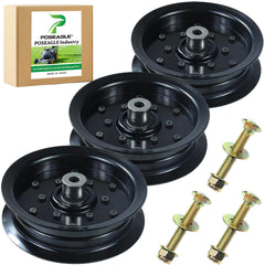 POSEAGLE front angle view of idler pulley highlighting durable steel construction and fit