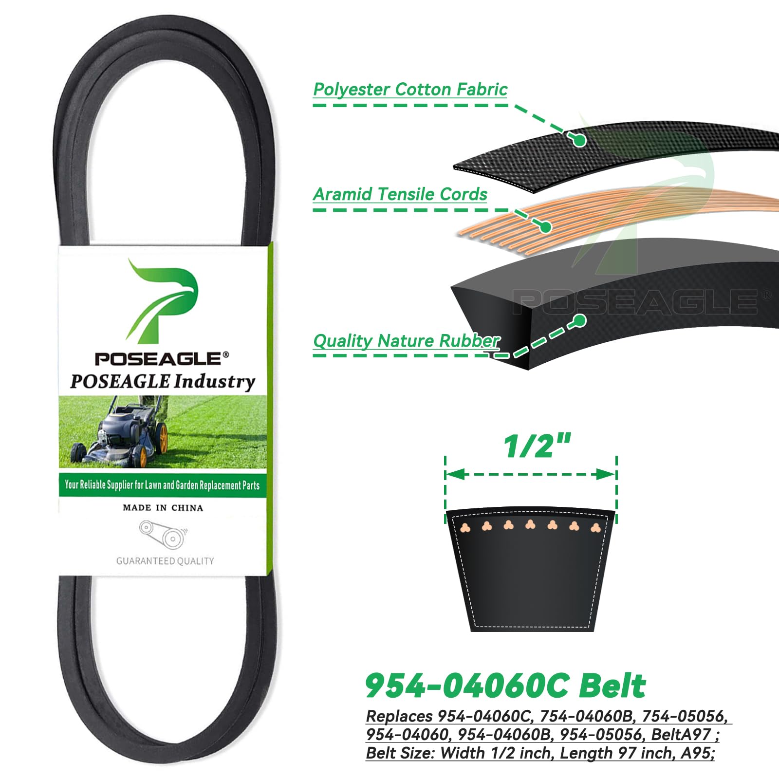 POSEAGLE spindle beside ruler showing dimensions for accurate fit verification