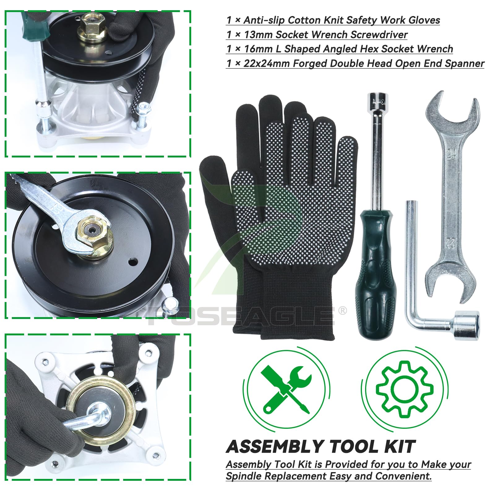 POSEAGLE parts next to ruler to show scale and correct fit benefit