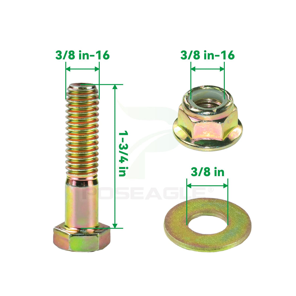 POSEAGLE side profile showing pulley dimensions for correct deck compatibility