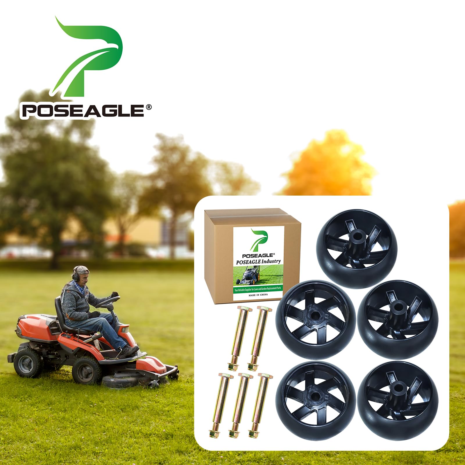 POSEAGLE side profile displaying wheel dimensions and consistent diameter for correct fit