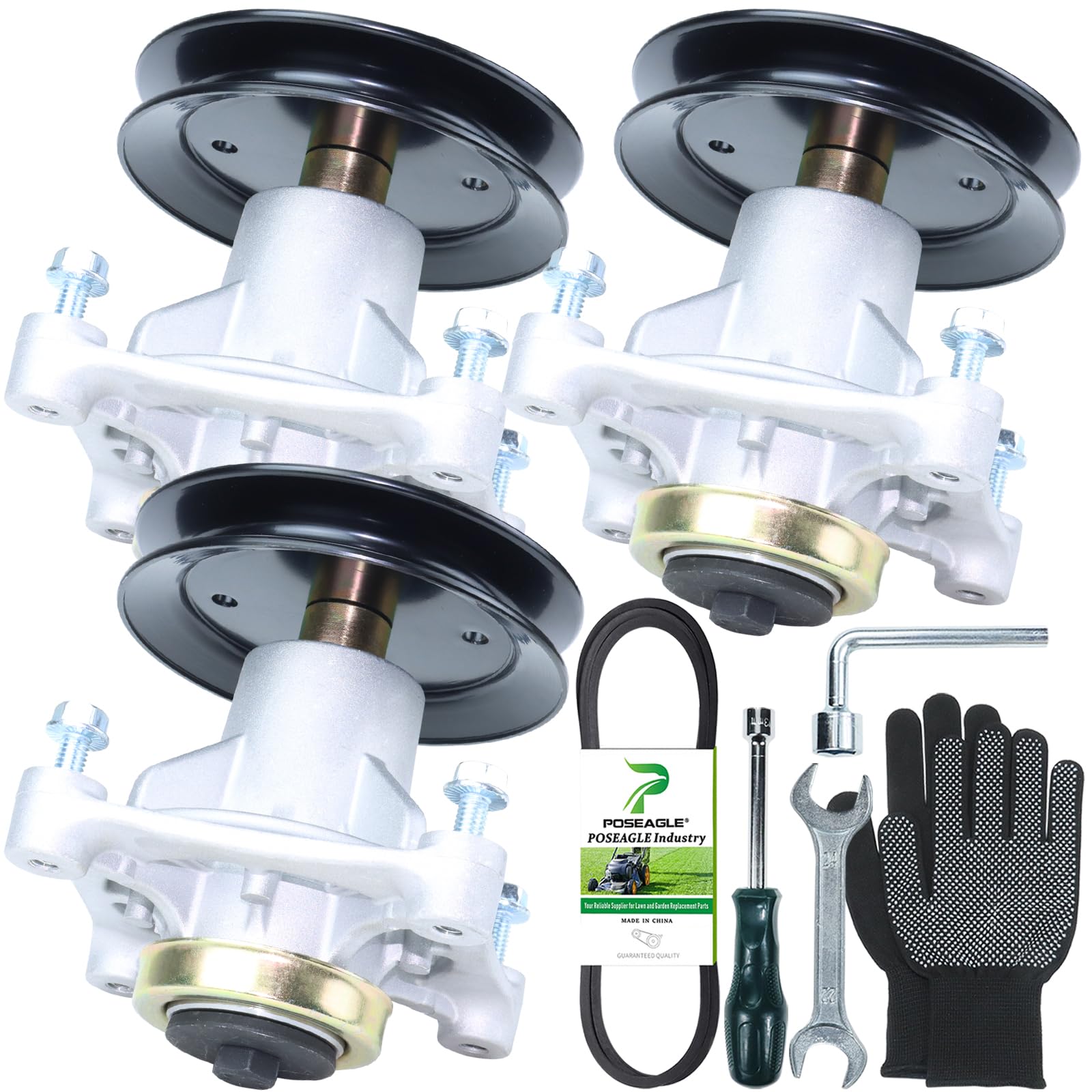 POSEAGLE spindle assembly front view showing fit and durability benefit