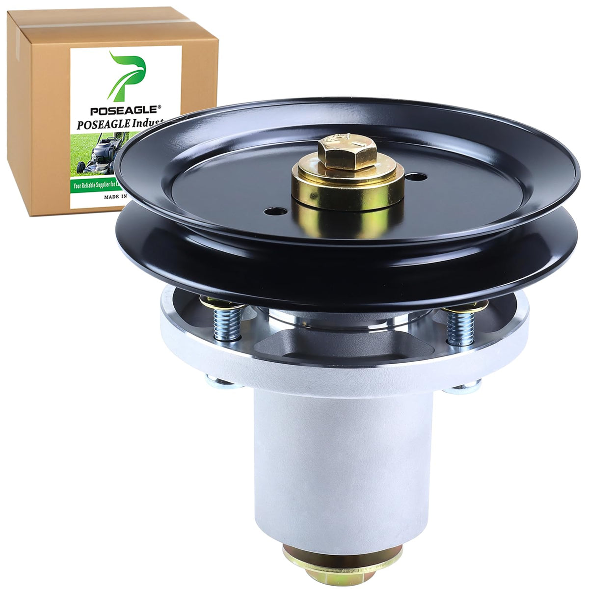 POSEAGLE spindle assembly front view showing precise fit and durability