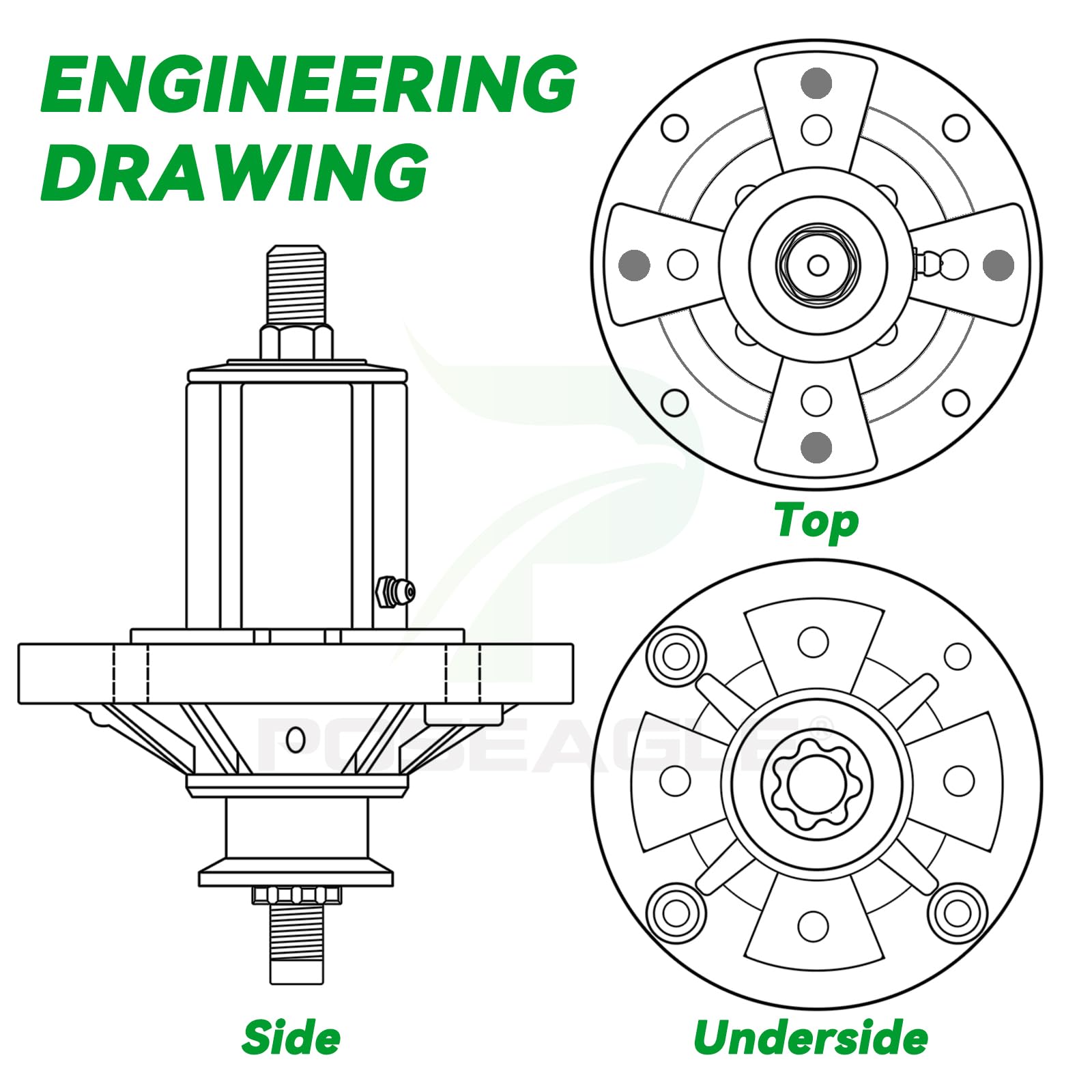 POSEAGLE hardware and fasteners included for secure, grade-5 strength attachment
