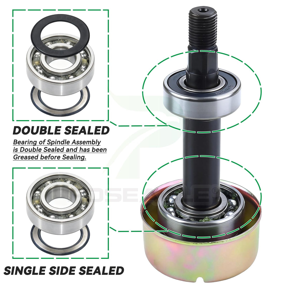 POSEAGLE spindle kit hardware laid out for quick installation and reliability