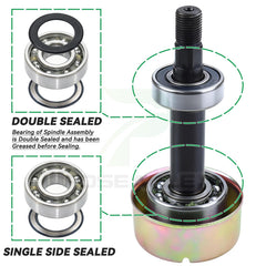 POSEAGLE spindle kit hardware laid out for quick installation and reliability