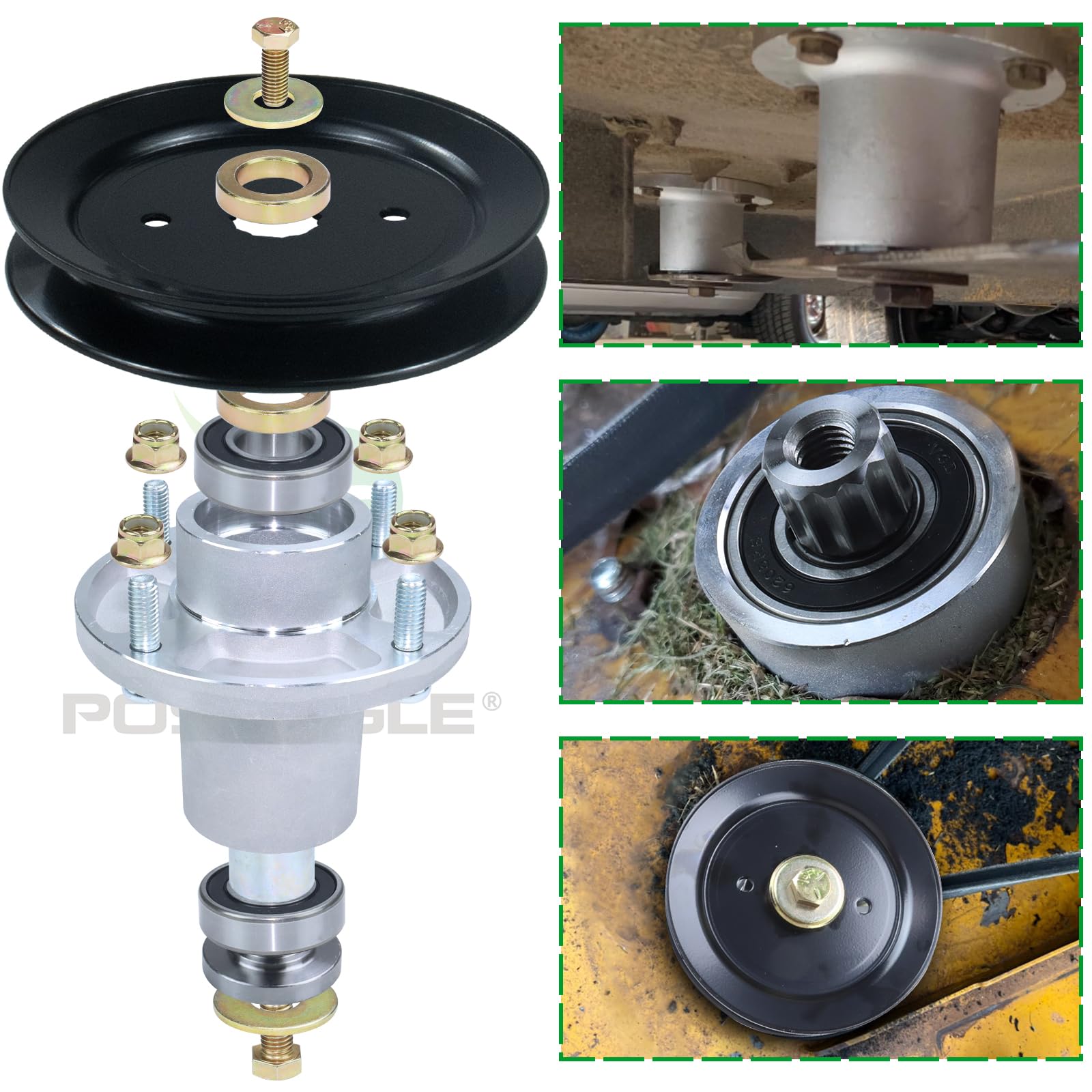 POSEAGLE spindle mounted on 60-inch deck improving cut consistency