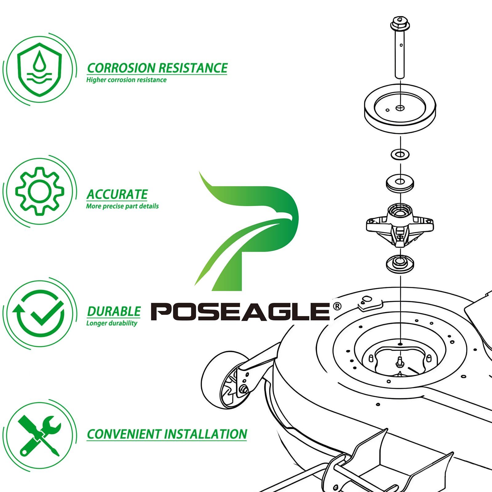 POSEAGLE technician installing spindle at worksite to improve cut quality