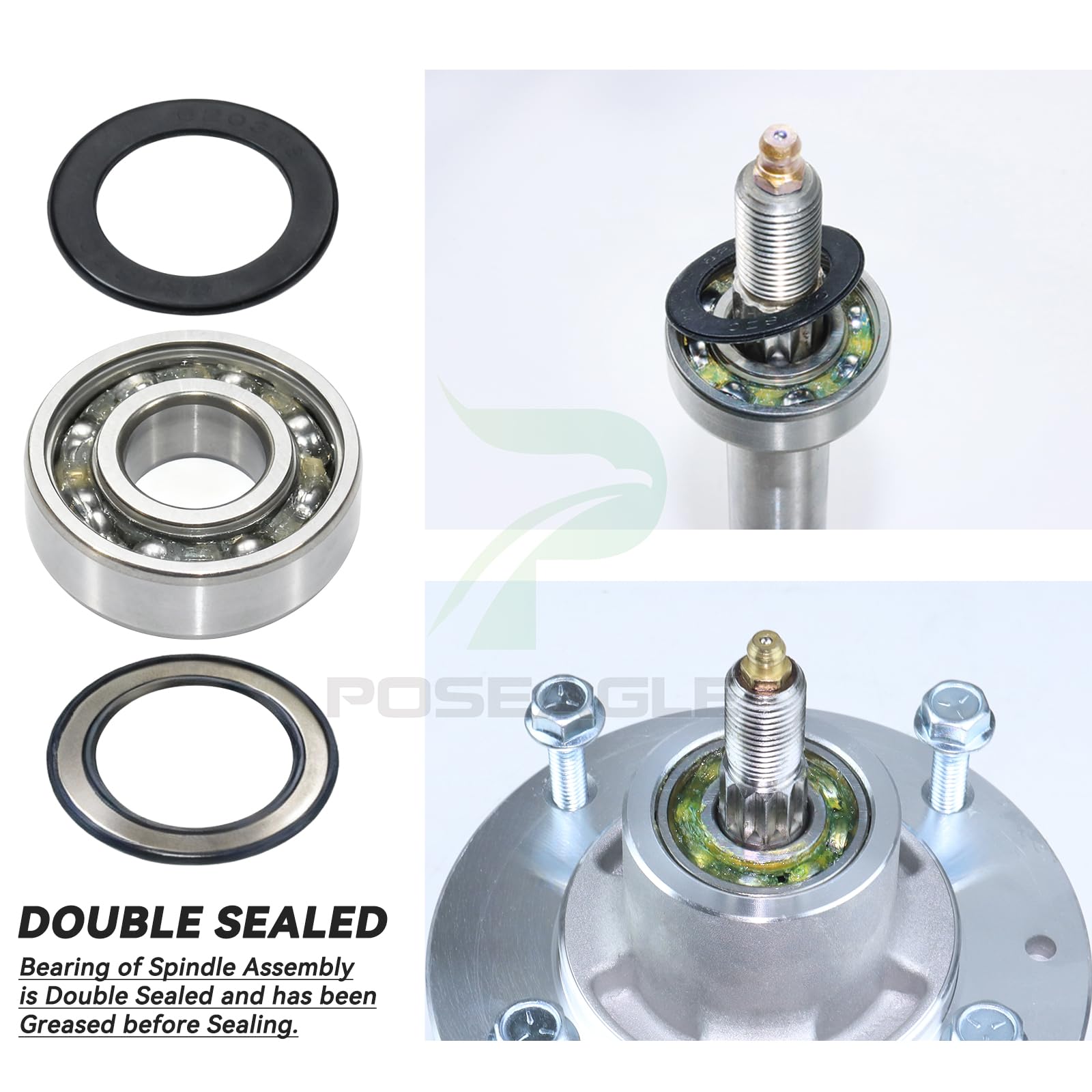 POSEAGLE spindle mounting holes top view ensuring accurate deck alignment