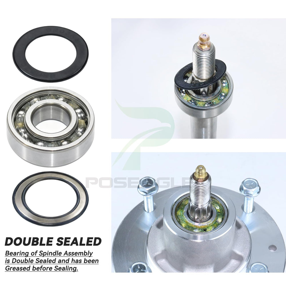 POSEAGLE spindle mounting holes top view ensuring accurate deck alignment