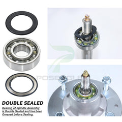 POSEAGLE spindle mounting holes top view ensuring accurate deck alignment