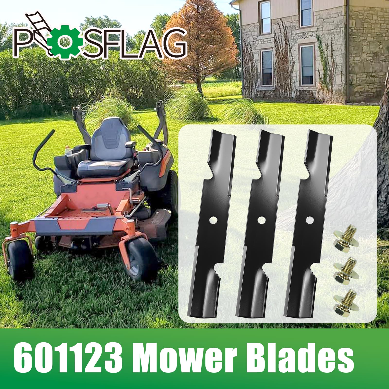 POSFLAG blade edge closeup highlighting hardened sharp edge for longer cuts