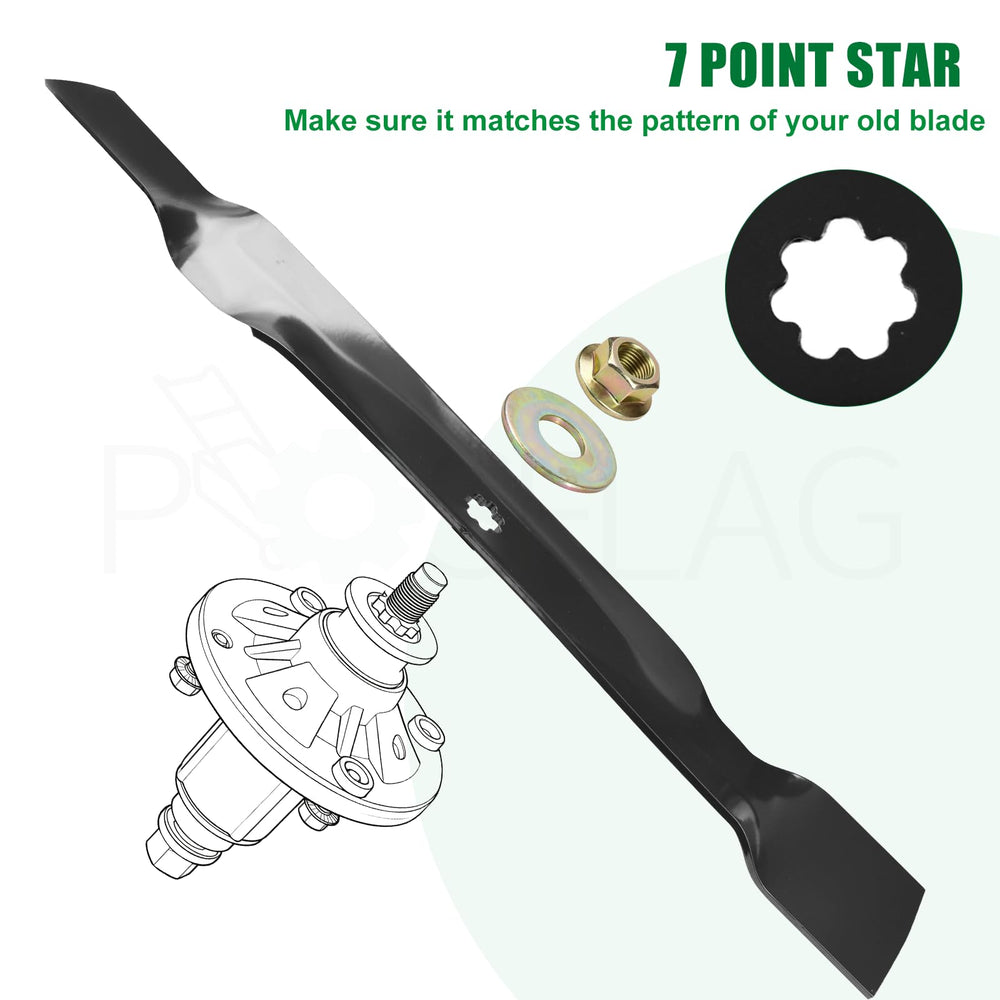 POSFLAG included blade nuts and hardware for quick, complete replacement