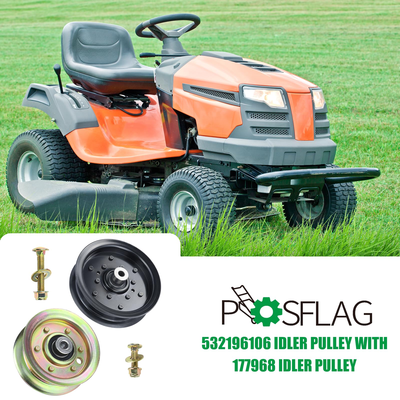 POSFLAG double-sealed bearing close-up offering pre-greased protection and longer life