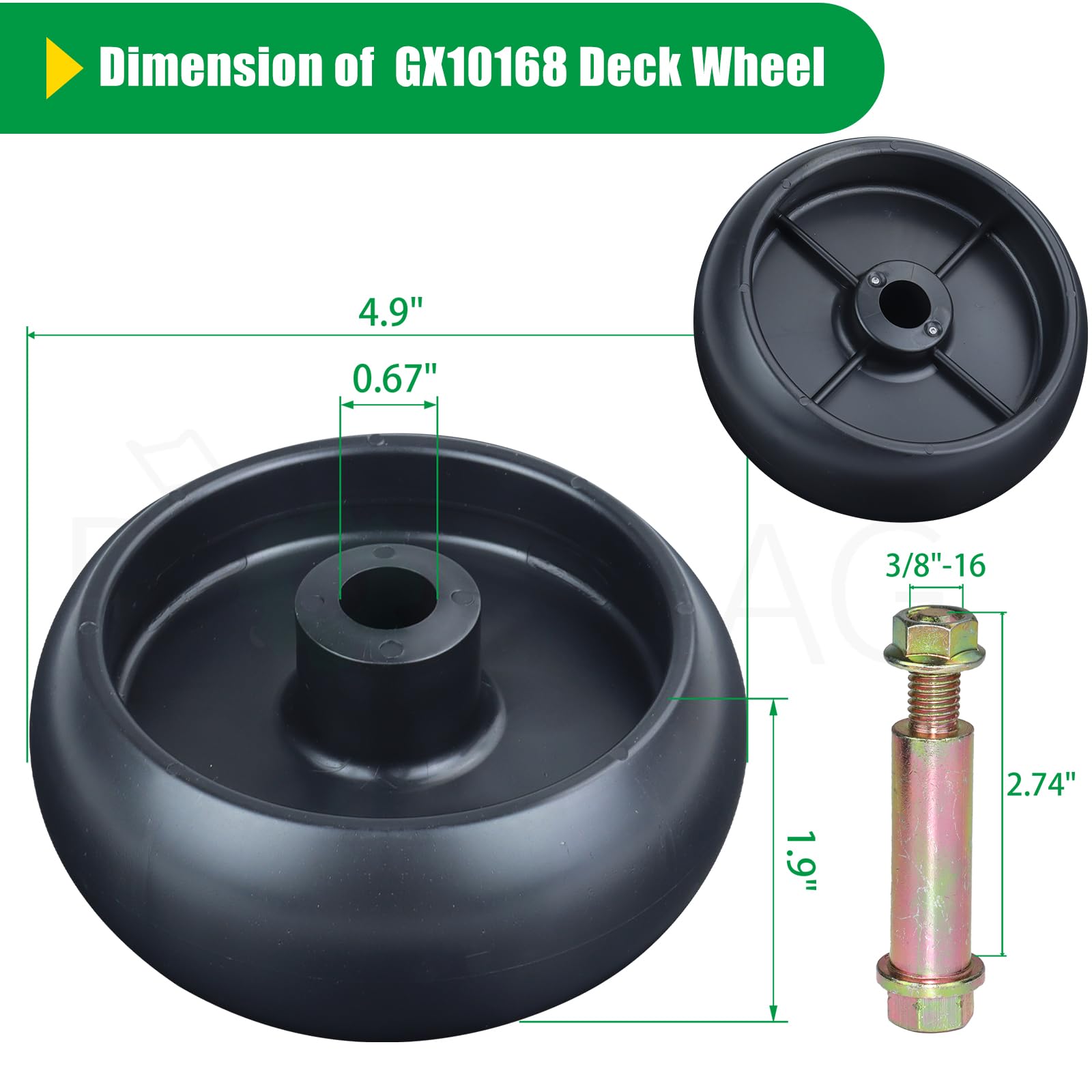 POSFLAG wheel bore and included bolts showing fit-for-purpose mounting