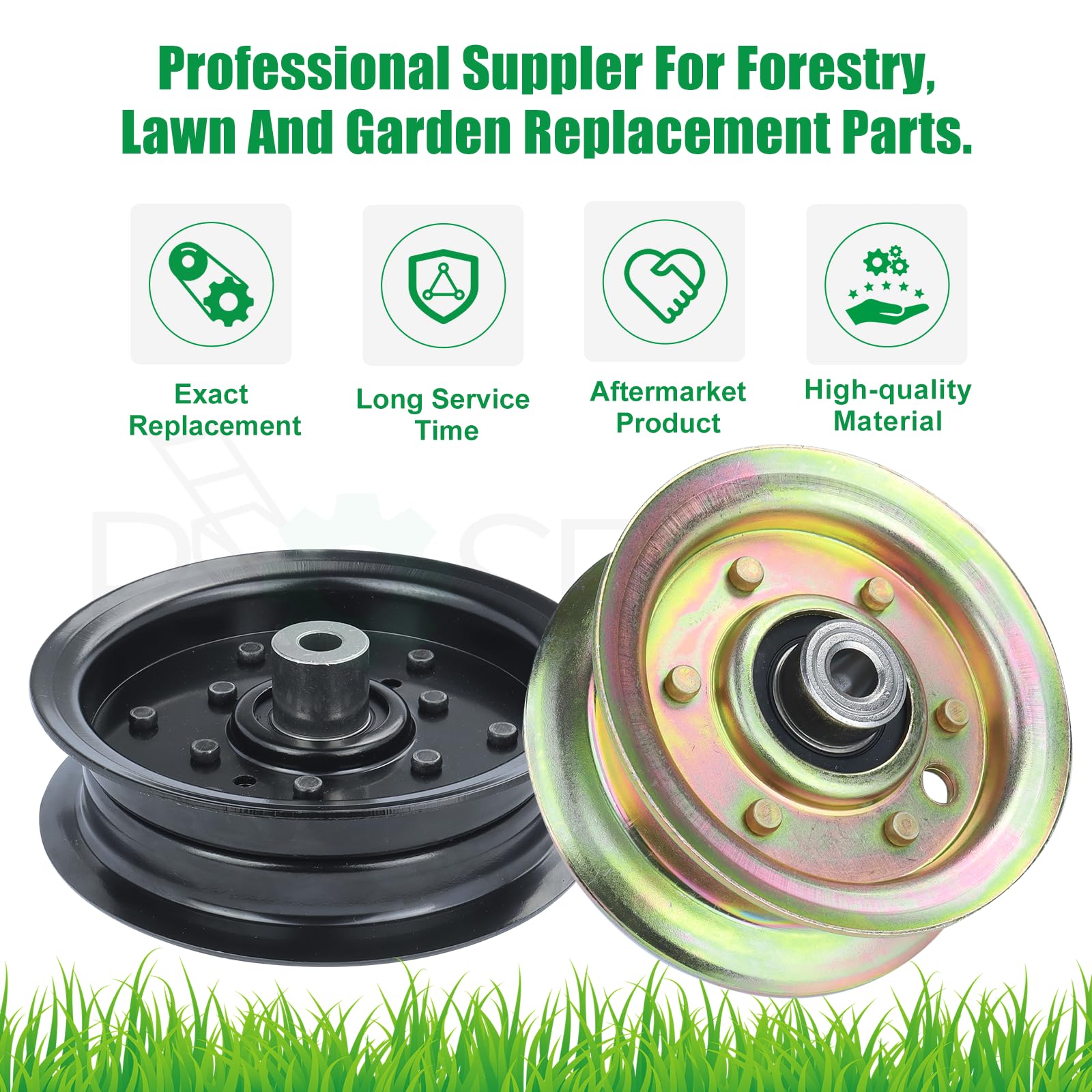 POSFLAG pulley surface and machining detail highlighting durable material and precise finish