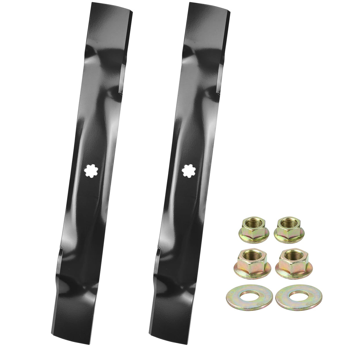 POSFLAG front view of two blades showing ready-to-install kit and fitment benefits